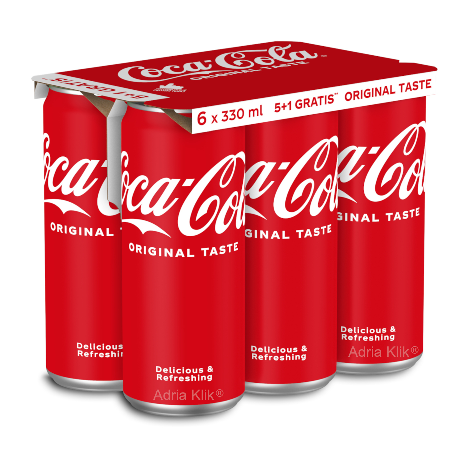 Naruči dostavu ORIGINAL TASTE Coca-Cola za Hrvatsko tržište 0,33l 5+1 Gratis limenka