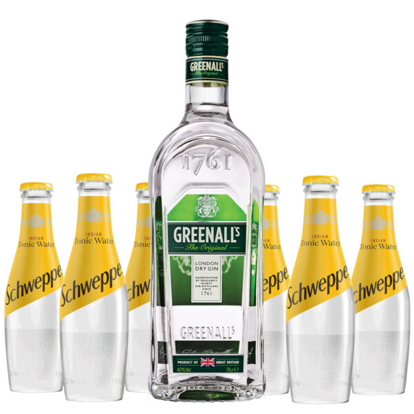 Adria-Klik Gin-Tonic Paket Original British Gin Greenalls 0,7l Indian Tonic Schweppes 0,2 l - Osvježavajuće bezalkoholno gazirano piće s okusom kinina. Sa sećerom i sladilom. Originalni, vrhunski okus koji zahtijeva karakter još od 1783.! Superbrza dostava Zagreb do 60min. Prednarudžbe - Zakazane narudžbe  Dostava RH i EU