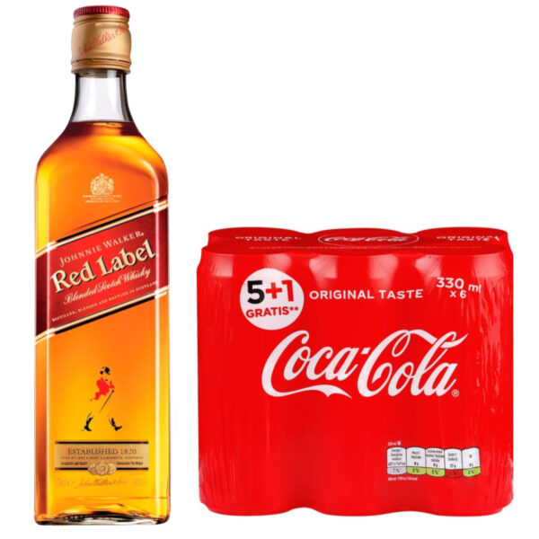 Adria-Klik Litra i Cola paket za istinske uživatelje Johnnie Walker Red Label 1l + Coca-Cola 0,33l 5+1 Gratis Coca-Cola 0,33l limenka ORIGINAL TASTE Coca-Cola za Hrvatsko tržište - Garancija kvalitete, svježine i roka trajanja Naša preporuka - Konzumirati uz  Premium Led iz naše ponude