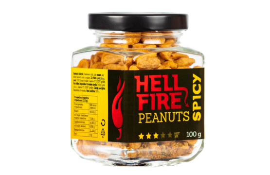 Spicy Hellfire Peanuts ljuti kikiriki 100 g Volimljuto Hot 3/5 Adria Klik dostava Volimljuto proizvoda! Klikni i mi dostavljamo