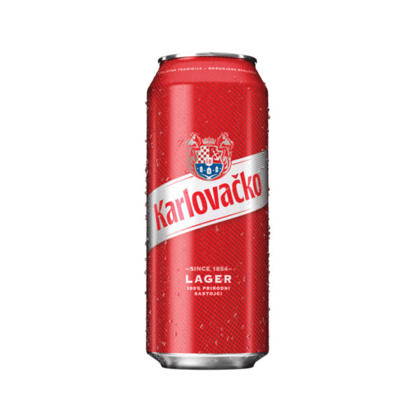 Karlovačko 0,4 l limenka  Lager pivo zlatno žute boje Osvježavajuć gorak okus Save yourself bags of time, shop Adria-Klik.com groceries online! Karlovačko 0,4l limenka  order delivery