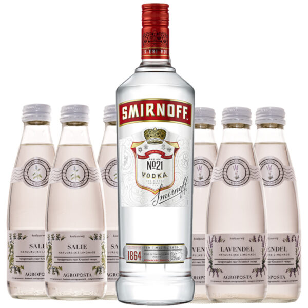 Smirnoff Vodka 1l + 3 x Lavender 250ml + 3 x Sage Juice 250ml Agropošta