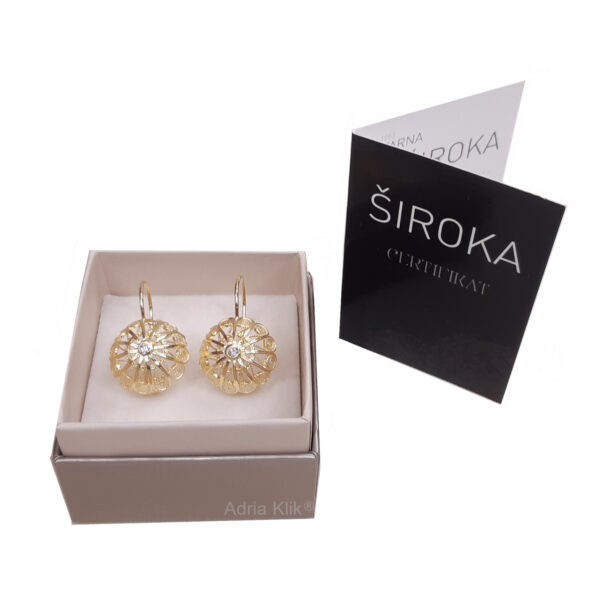Šibesnki Botuni sa Swarovski kristalima naušnice- Zlatarna Široka  tradicija - naruči dostavu naušnica isporuka odmah brza dostava