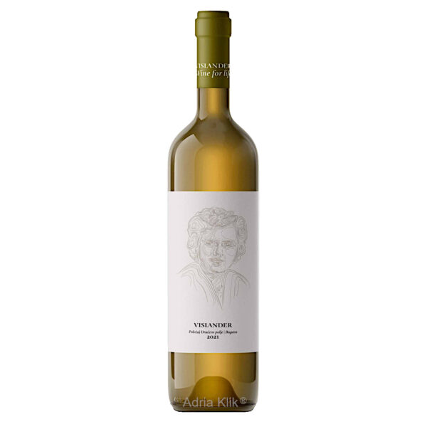 Bugava 0,75 l Vislander - Dračevo polje Vislander | vino za život Vis autohtona sorta Vugava / Bugava dostava vina pjenušaca delicija naruči