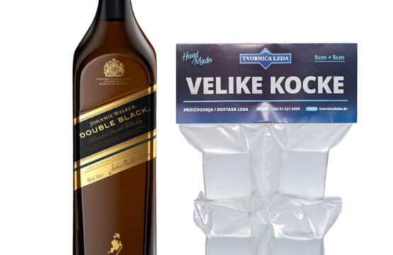 Johnnie Walker Double Black 0,7 l Whiskey + Premium Velike Ledene Kocke 4 kom naruči dostavu whiskeya Wolt Glovo Bolt DPP GLS