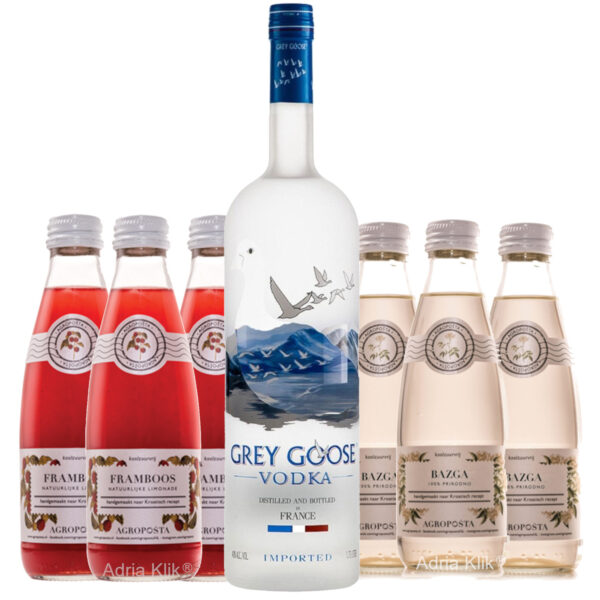Grey Goose 0,7l Vodka+Prirodni sok  3 x Malina + 3 x Bazga Sok 250ml Agropošta Naruči dostavu Agropošte i vodke