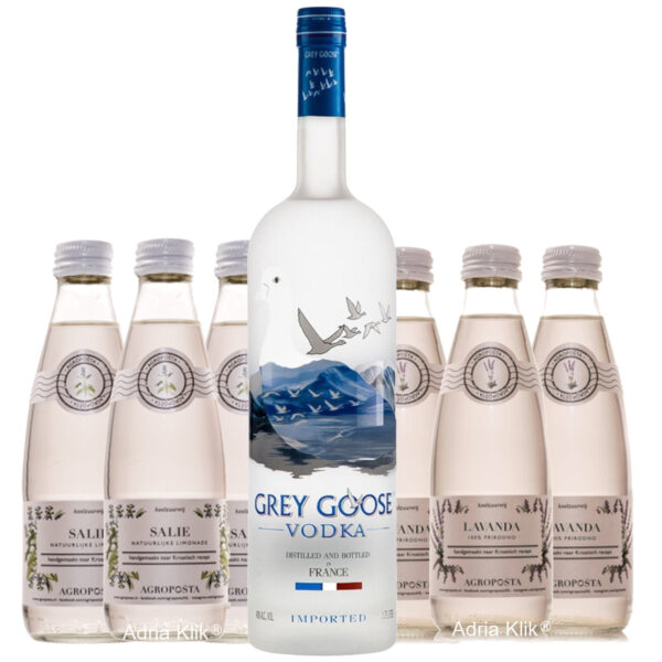 Grey Goose 0,7l Vodka+ 3 x Lavanda 250 ml + 3 x Kadulja Sok 250ml Agropošta domaći Premium sokovi Pošiljka iz prirode - Agropošta - Ručno brano samoniklo i uzgojeno bilje! #kupujmohrvatsko