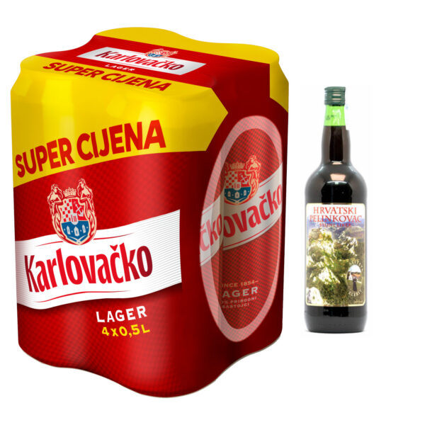 Pivo i Pelin -Hrvatski paket - Karlovačko 0,5l x 4 kom + Hrvatski Pelinkovac 0,1l - Najstariji i najpoznatiji biljni liker u Hrvatskoj
Hrvatski Pelinkovac proizvodi se tradicionalnim postupkom maceracije u kojem se odabrano ljekovito bilje, nakon čega odležava u drvenim bačvama.
U narodu se pelinkovac od davnina koristi i kao lijek kod tegoba želuca
Hrvatski Pelinkovac 0,1l Velebitska Degenija Svećeničke rakije & likeri
Karlovačko 4 x 0,5 l limenka 4pack