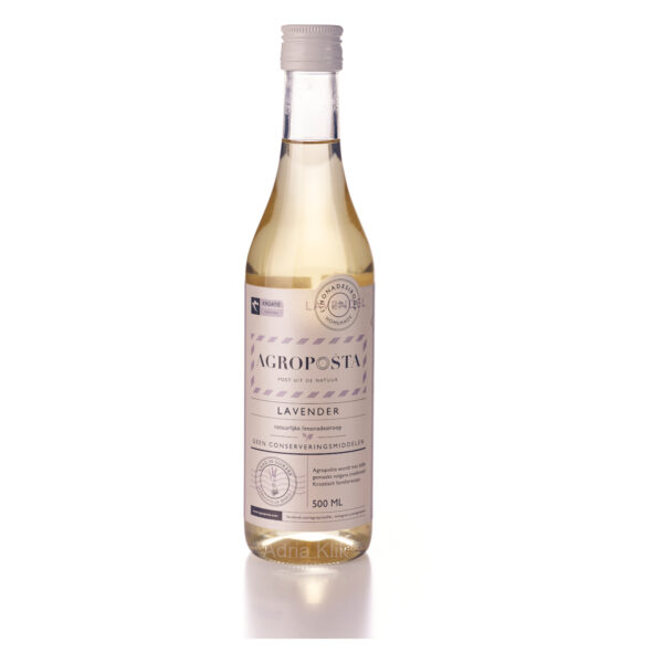 Lavanda 100% Prirodni Sirup 500 ml Agropošta Prirodna aroma nježno ljubičastih pupoljaka organske lavande u čaši