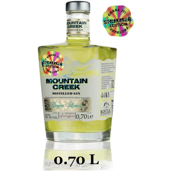 Ginger & Lemon SHIMMER Mountain Creek Premium Gin 0,7 l